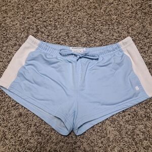 Abercrombie white and blue shorts
